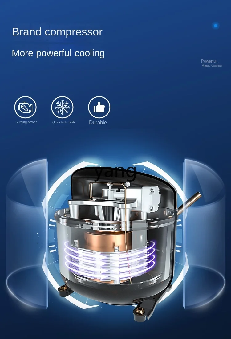 L'm'm Household Small Horizontal Refrigerator Energy-Saving Fresh-Keeping Cabinet Freezer Refrigerated Refrigerator