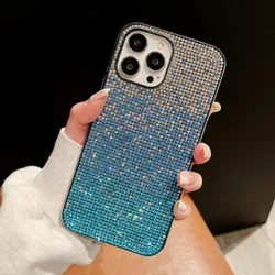 Luxury Colorful Diamond Glitter Rhinestone Shockproof Phone Case - iPhone 13 Pro Max (Blue)