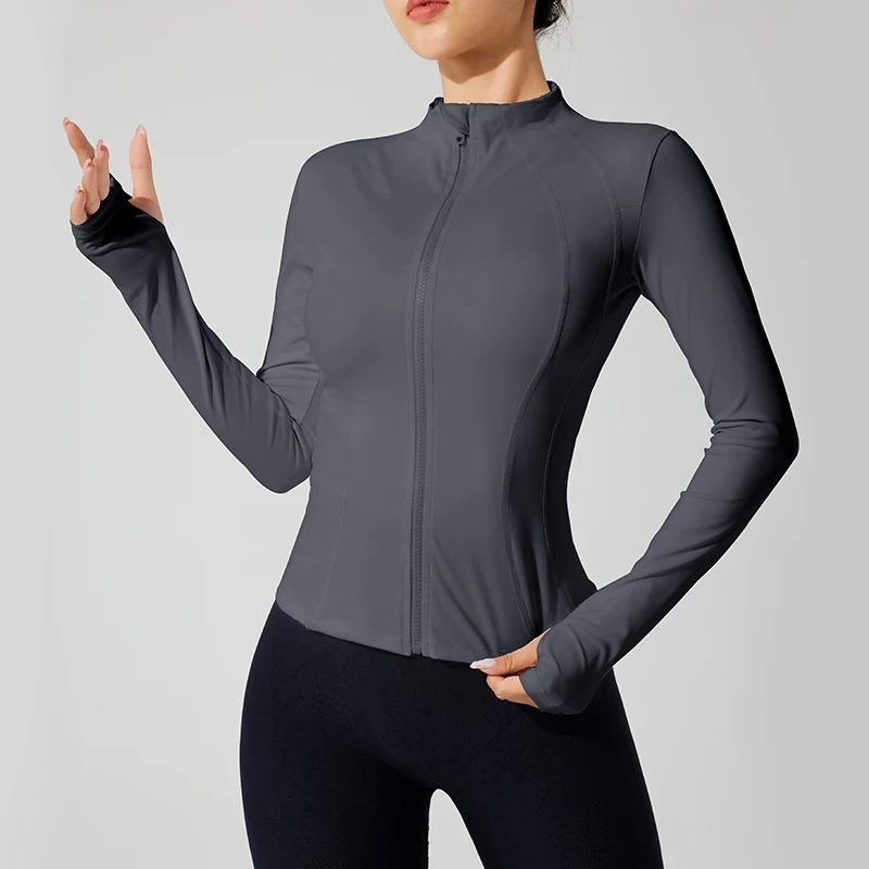 2024 Full Zipper Windproof Winter Outdoor Gym Fitness Coats Women's Jackets - Image 5