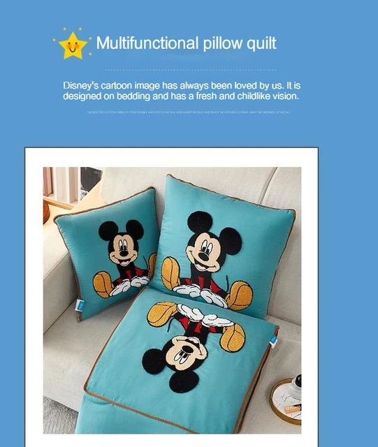 Disney Mickey Mouse Four Seasons Thick Plush Blanket Pillow Quilt  Dual-purpose Blanket Gift Office Sleeping For Adults Gifts - AliExpress