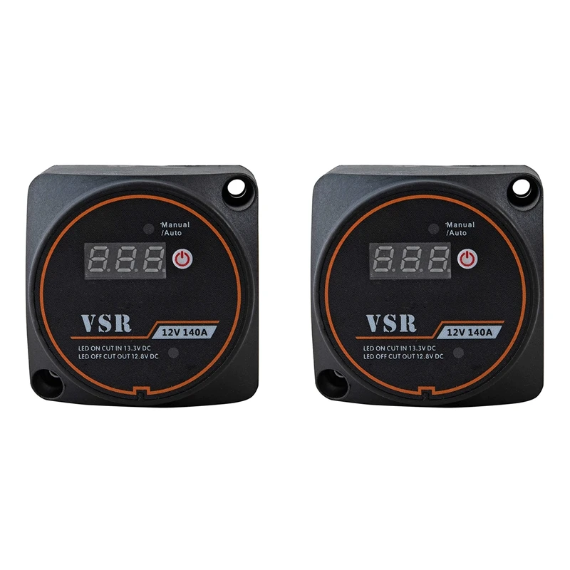 

2X Digital Display 12V 140A Dual Battery Smart Isolator Voltage Sensitive Relay Battery Isolator For ATV, UTV, Boats