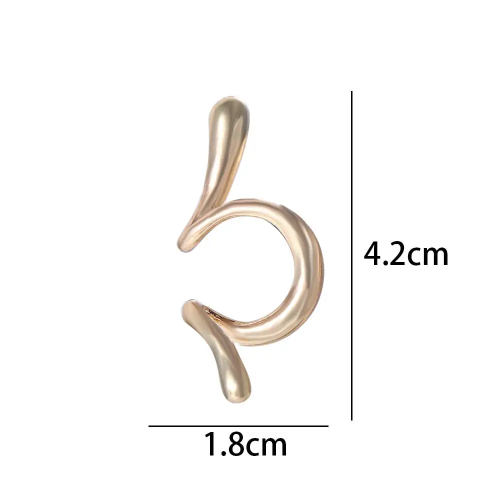Chic Irregular Design Geometric Distortion Snake Ear Cuff Earrings for Women Without Piercing