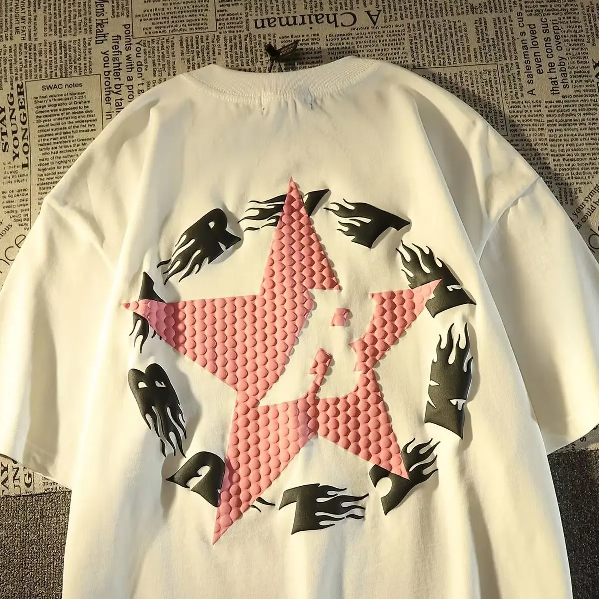 

Cotton Letter Short Sleeve T-shirt Women Street Y2k Tops Harajuku Summer Loose Tshirt Handsome Men and Women Clothing