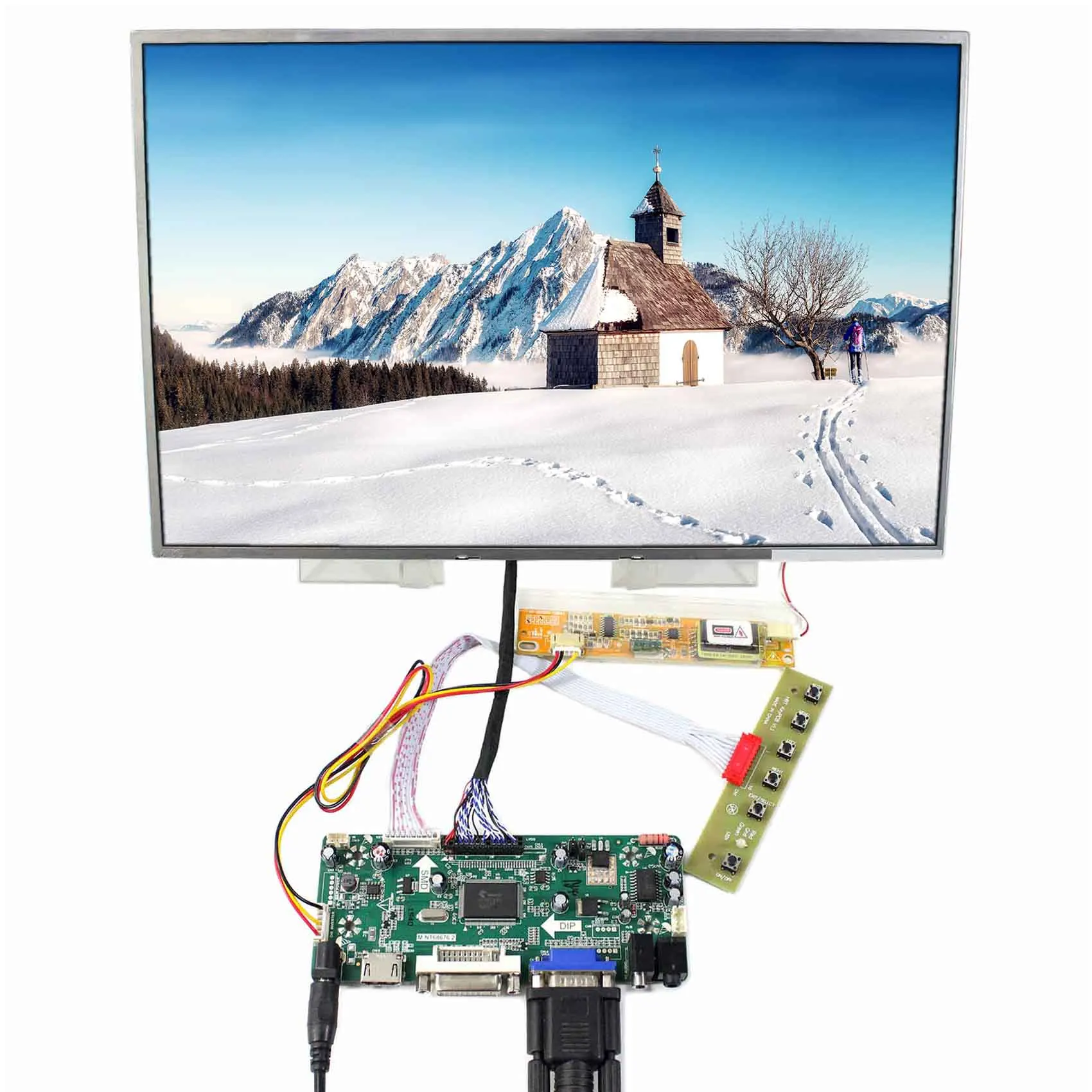 

VSDISPLAY HD-MI DVI VGA LCD Controller Board with 15.4inch 1280x800 TN display 15.4" TFT-LCD Screen for Laptop