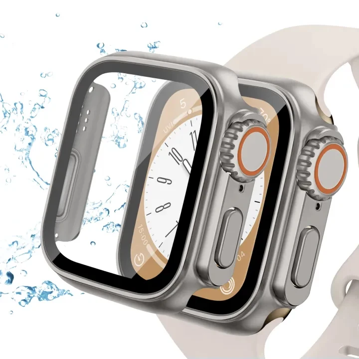 Premium Apple Watch Glass Screen Protector and Case Bumper Cover