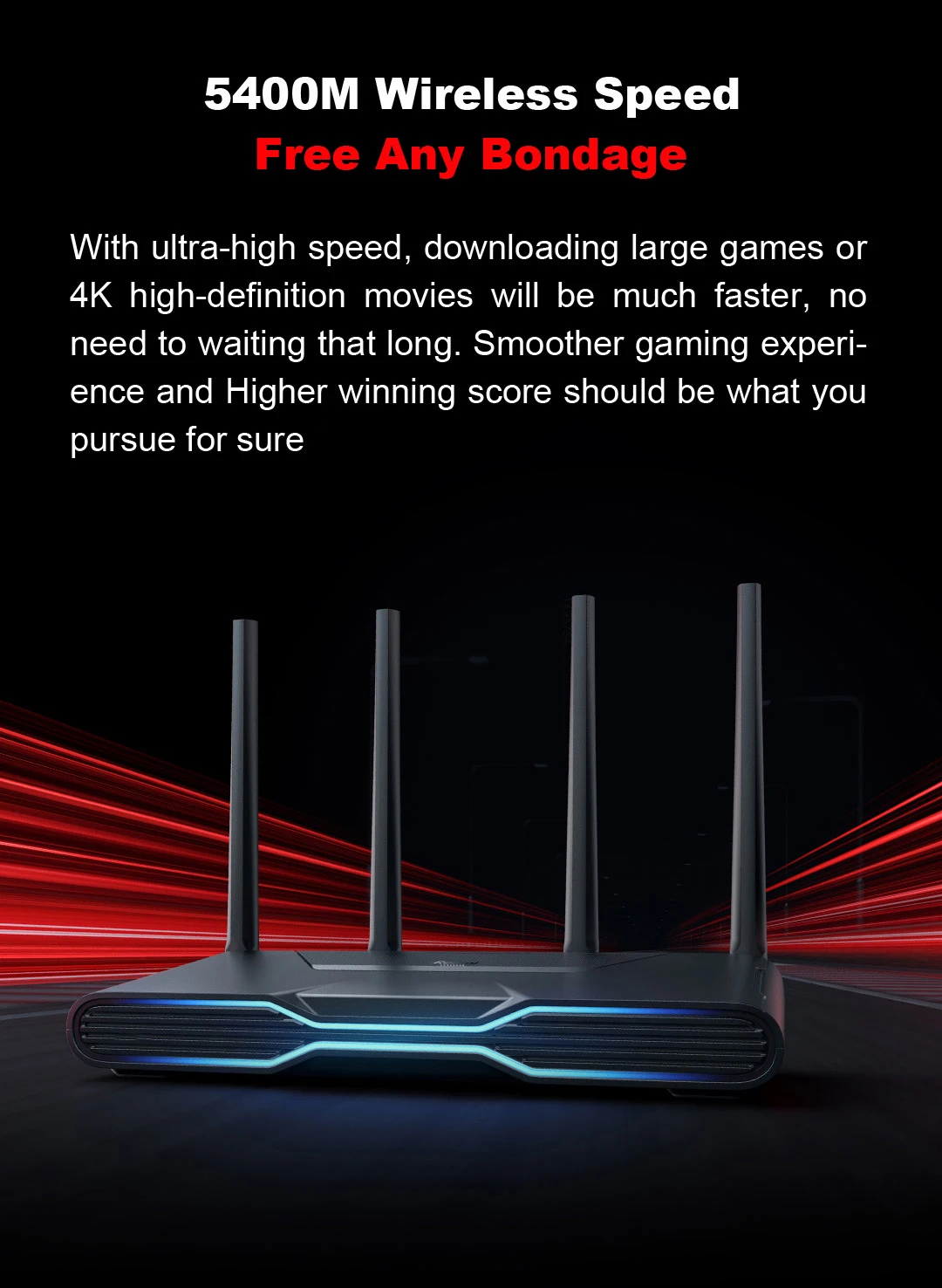 Xiaomi Redmi Chơi Game Router AX5400 Repeater WiFi 6 VPN Lưới 2.5G Cổng Mạng OFDMA MU-MIMO 512MB Qualcomm Chip tăng Cường Tín Hiệu wifi extenders signal booster for home