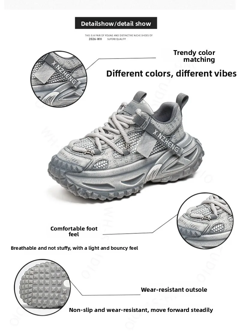 for Mesh Breathable Platform Sneakers Light Luxury High-end Casual Trend Comfort Men Shoes Кроссовки Мужские_vogvips.com