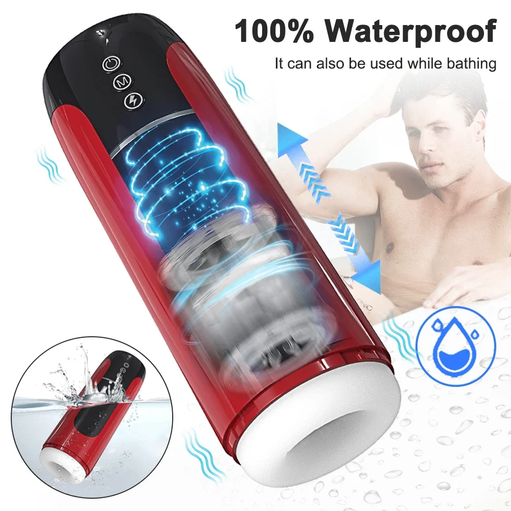 Male Masturbator Automatic Thrusting Sucking Electric