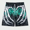 New Men's Summer Skeleton Hand Element Print Shorts 3d Printed Men Casual Fashion Sports Breathable Loose Trend Beach Shorts 1