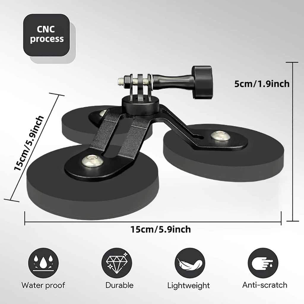 Starker Magnet magnet Saugnapf halterung Kugelkopf halterung Basis adapter für Gopro 12 Osmo Action DSLR Kamera Telefon Lichtst änder – Detail 30