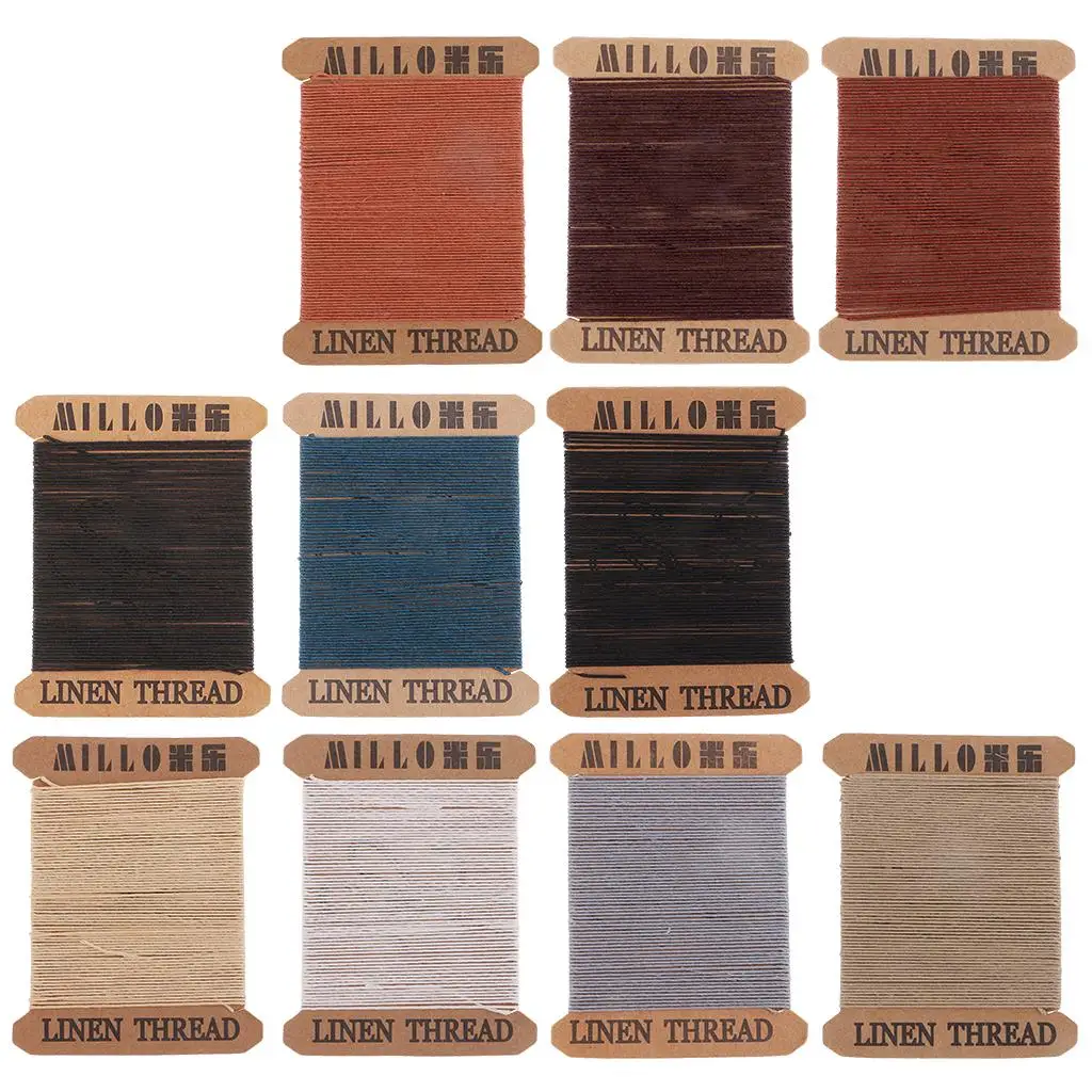 Waxed Linen Thread for Hand Sewing Bags Leather Crafts Jewelry Making Tools Manual Stitching and Repair Sewing Yarn
