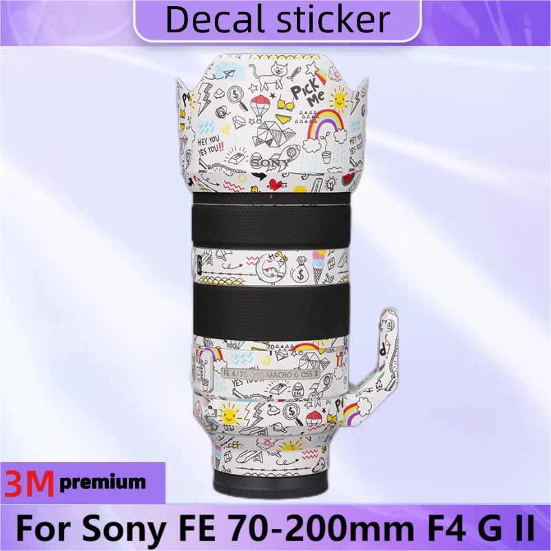 

For Sony FE 70-200mm F4 G II SEL70200G2 Decal Skin Vinyl Wrap Anti-Scratch Film Camera Lens Sticker FE 70-200 F/4 Macro G OSS II