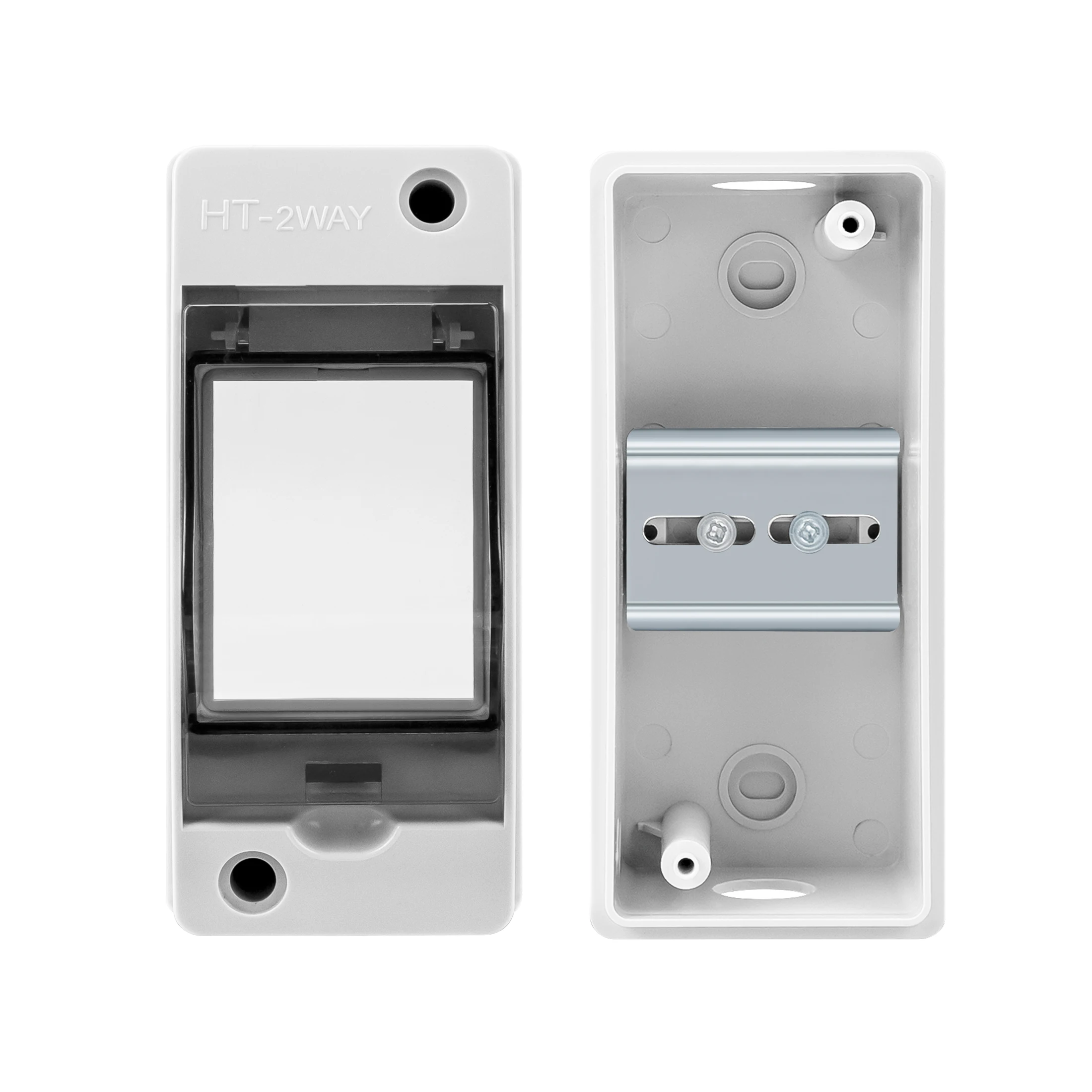 Outdoor Waterproof Electrical Junction Box - 2 Ways, IP65, Durable PC ABS Plastic