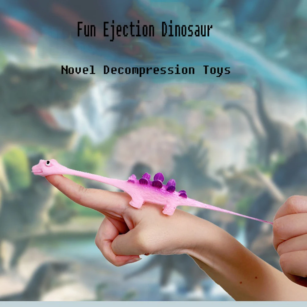 

Dinosaur Animal Finger Catapult Toys Originality Decompression Adsorbent Lovely Small And Compact Multicolor