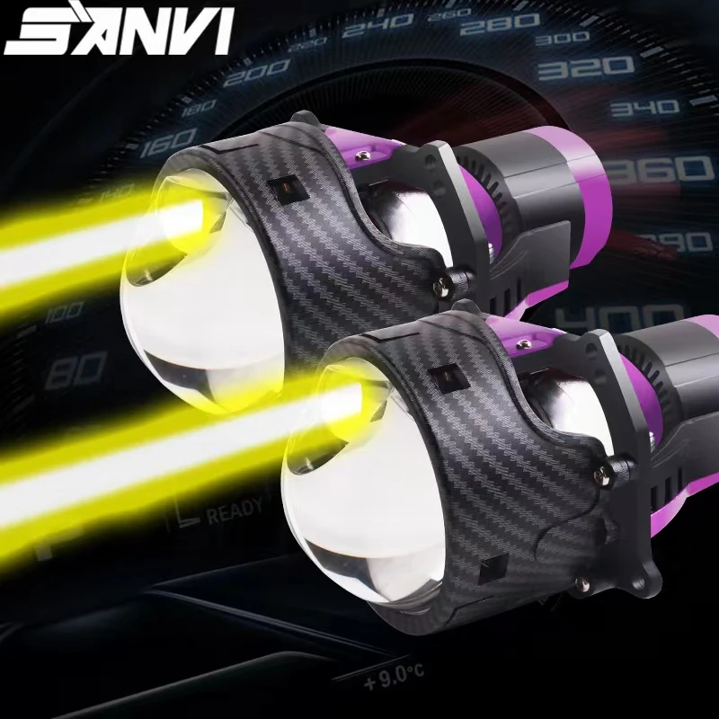 Sanvi L90 Car Bi Direct Laser Led Projector Len Headlight 150w For H4