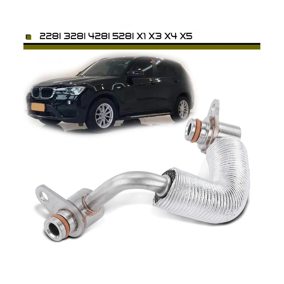 확장 탱크 라디에이터 냉각수 호스, BMW X1 X2 X3 X4 228I 320I 11538663517 11538626655 11537588936