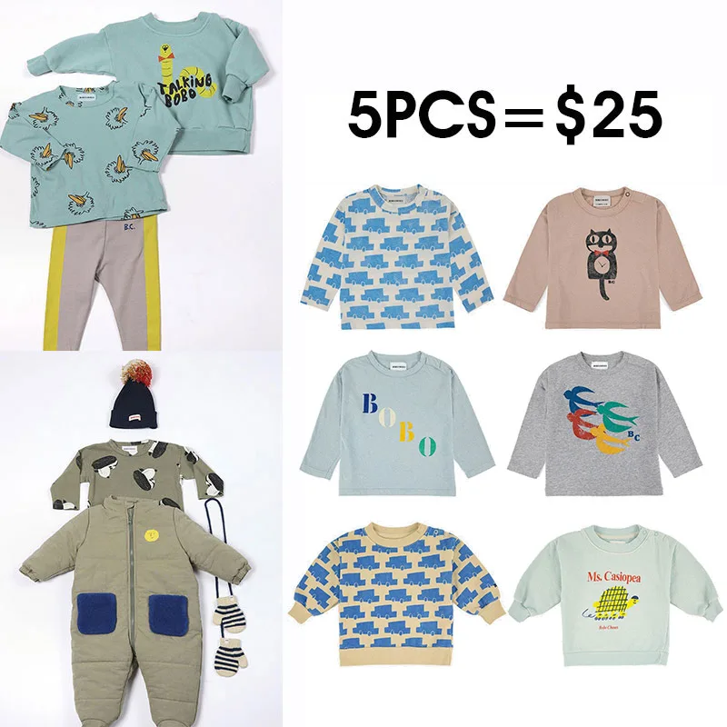 Clearance Children\'s Suits New Autumn Winter European Boy Girl Printed Bottoming Shirt Suit Series Kid Pajamas Leggings Homewear