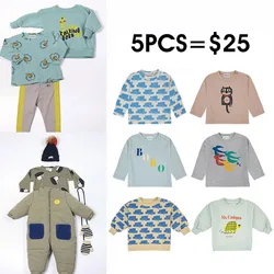Clearance Children's Suits New Autumn Winter European Boy Girl Printed Bottoming Shirt Suit Series Kid Pajamas Leggings Homewear