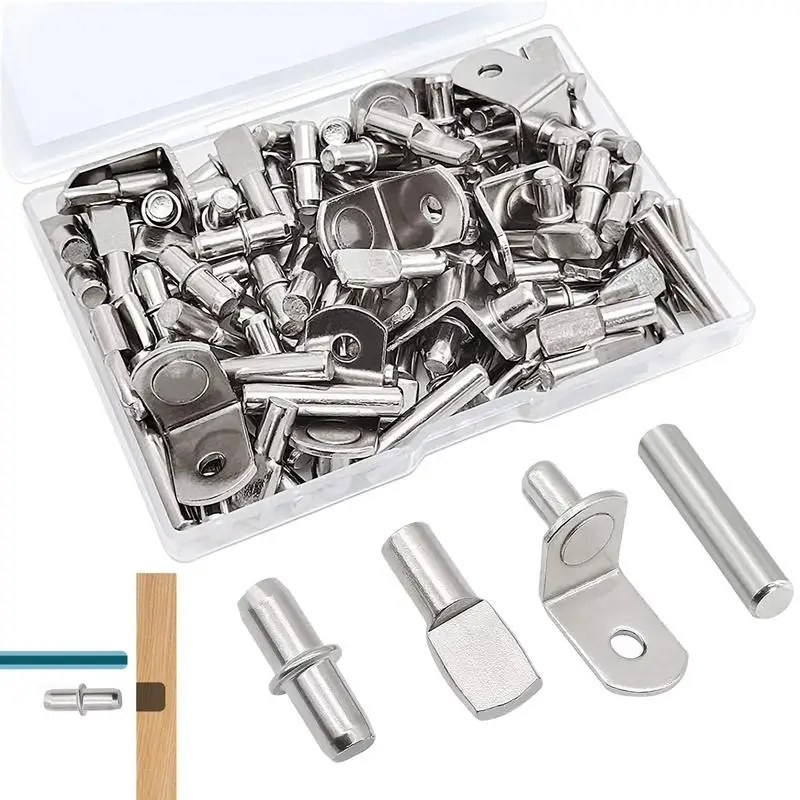 

Shelf Holders Pegs 104PCS/Set Versatile Cabinet Shelf Pins Metal Shelf Pegs Wear-Resistant Shelf Pins Holders Shelf Bracket Pegs