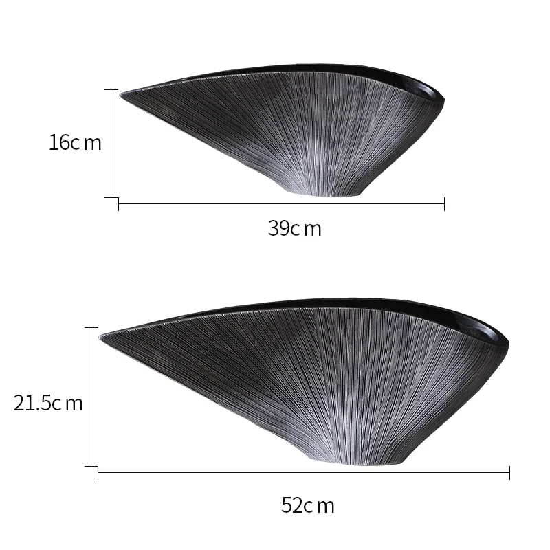 Creative Nordic style Resin vase modern abstract Fan-shaped vase Decoration crafts Home Decorations Dried flowers 5