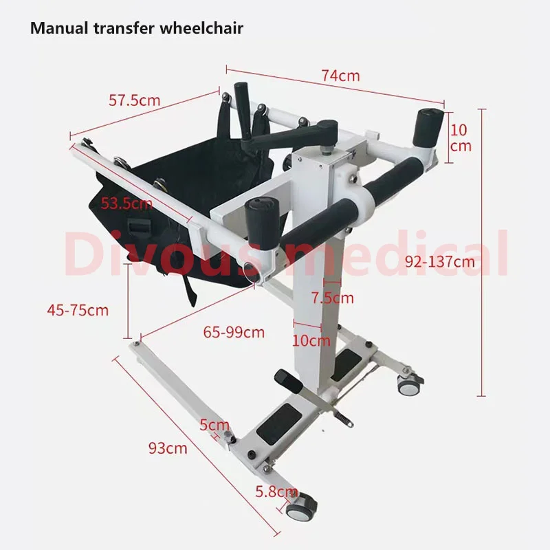 Home care electric commode chair with wheels for disabled Height-adjustable lift toilet patient transfer wheelchair 2