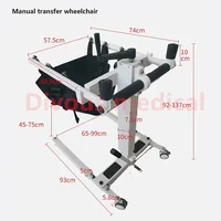 Home care electric commode chair with wheels for disabled Height-adjustable lift toilet patient transfer wheelchair 2