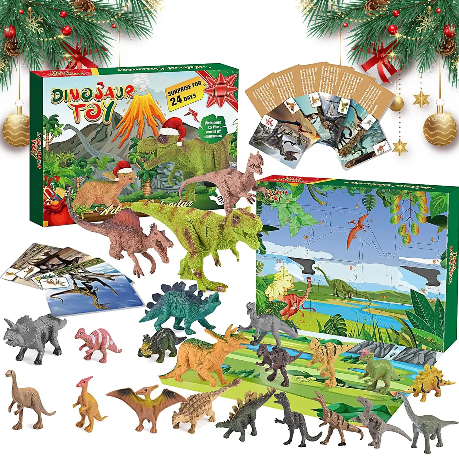 ANOTION Dinosaur Advent Calendar For Kids, New Year Gifts, New