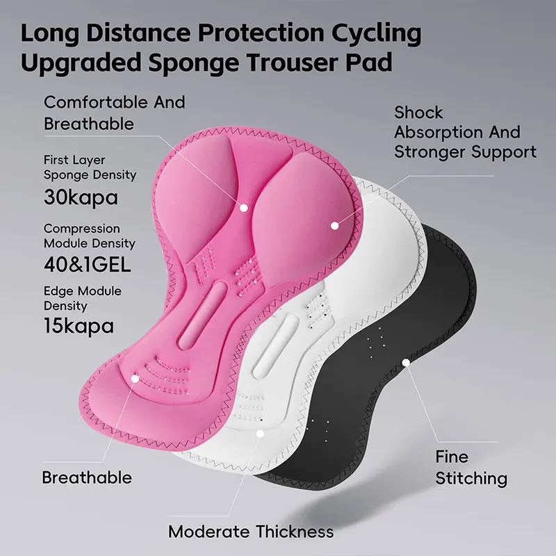 WEST BIKING Cycling Underwear Woman Comfort Breathable Underpants 3 Layer Pads Shockproof Bicycle Briefs MTB Road Bike Shorts