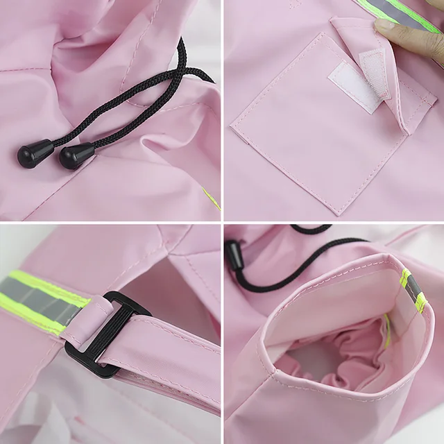 Large Dog Raincoat Corgi Cloak Style Puppy Waterproof Dog Clothes Reflective Pet Windproof Rainproof Hooded Raincoat for Dog 5
