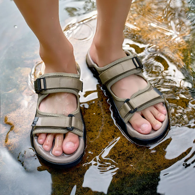 Men Sports Slippers Outdoor Thick Bottom Breathable Beach Sandals Summer Casual Shoes