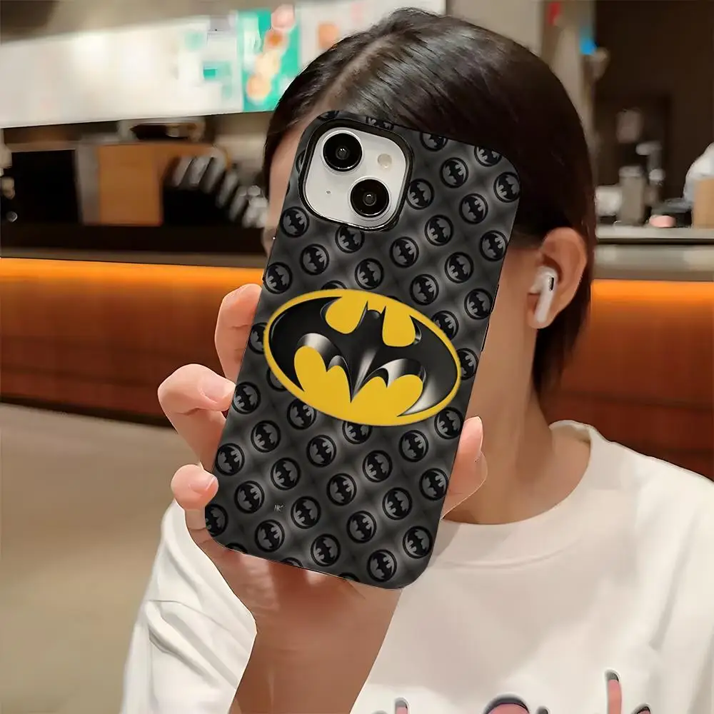 Sleek Batman Logo Dual-Layer Phone Case
