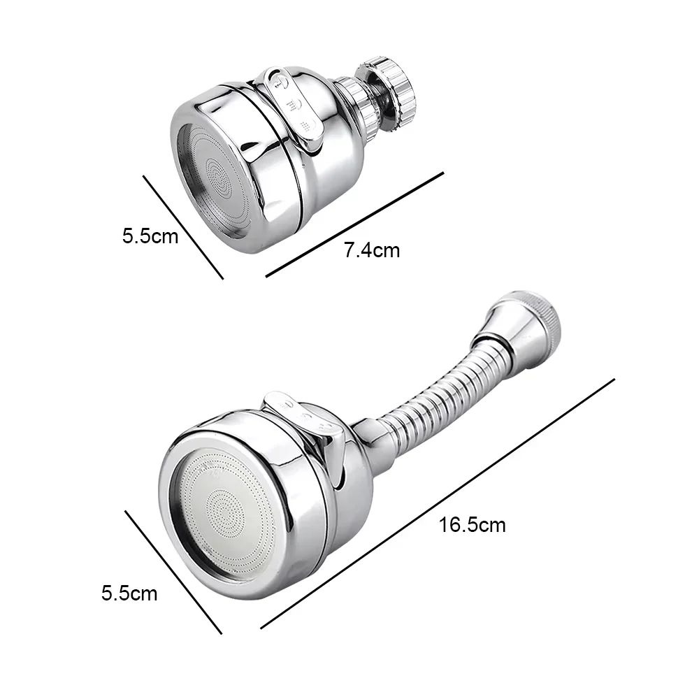 Universal Kitchen Faucet Shower Extender Filter 360 Rotation Extension Tube Nozzle Adapter Sink Swivel Tap Head for Water Saving 6