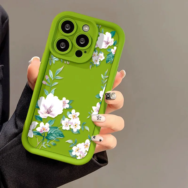 Tulpen-Blumenmuster Weiche Hülle für iPhone 14 Pro Max, iPhone 11 12 13 15 Pro Max 16 Pro XR X XS Max 16 Plus 13Pro Rückseiten-Cover – Detail 9