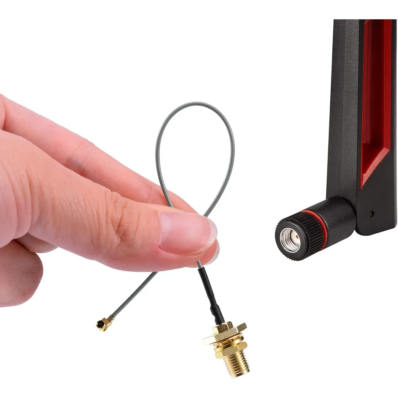 Dual Band 2.4GHz 5.8GHz Wifi Antenna + 15CM I-P-E-X-1 to RP-SMA for Mini PCIe Ca