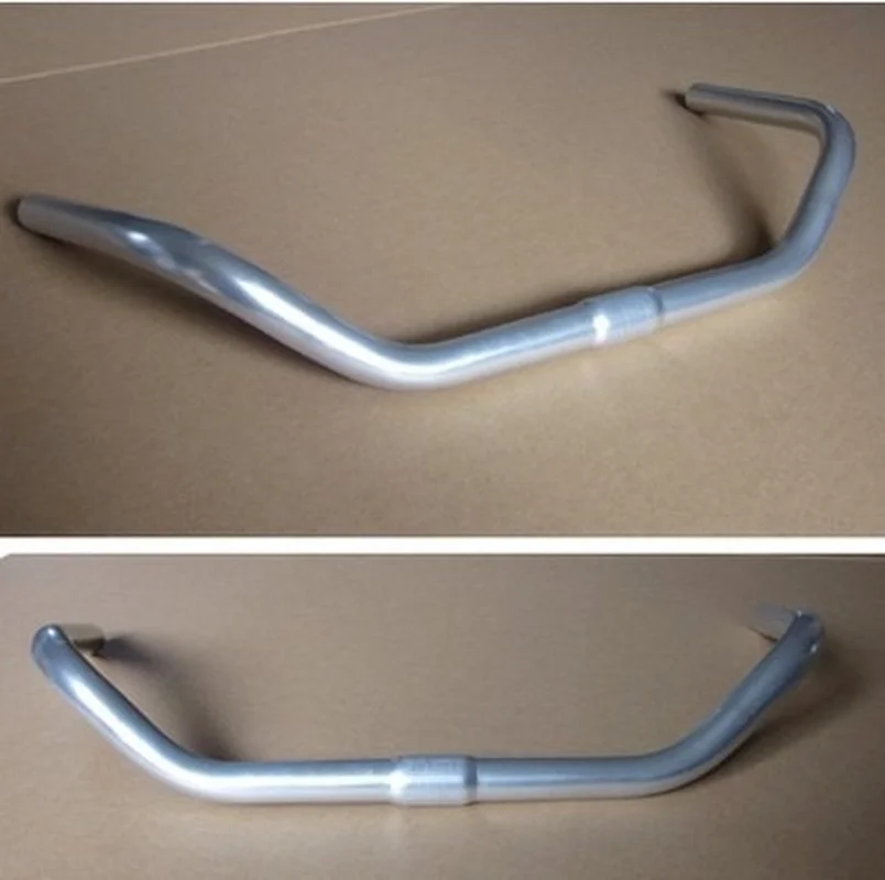 Retro Fixed Bike 25.4mm Handlebar Bicycle Cycling Parts Bend Handle Aluminum Bar Black Sliver Accessories