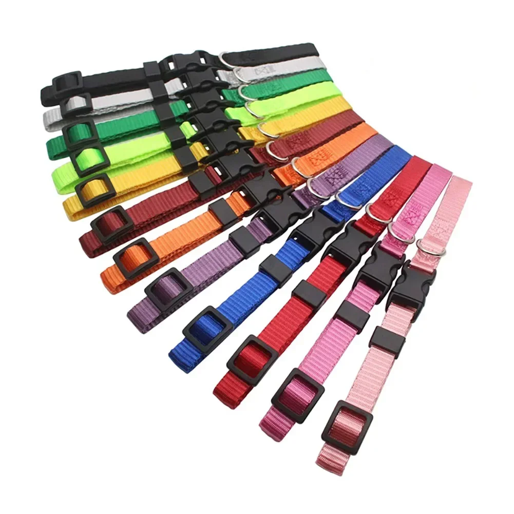 12 Pcs/set Soft Nylon Puppy Whelping Id Collars Adjustable Breakaway Litter Collars Baby Dog Id Bands Pet Identification