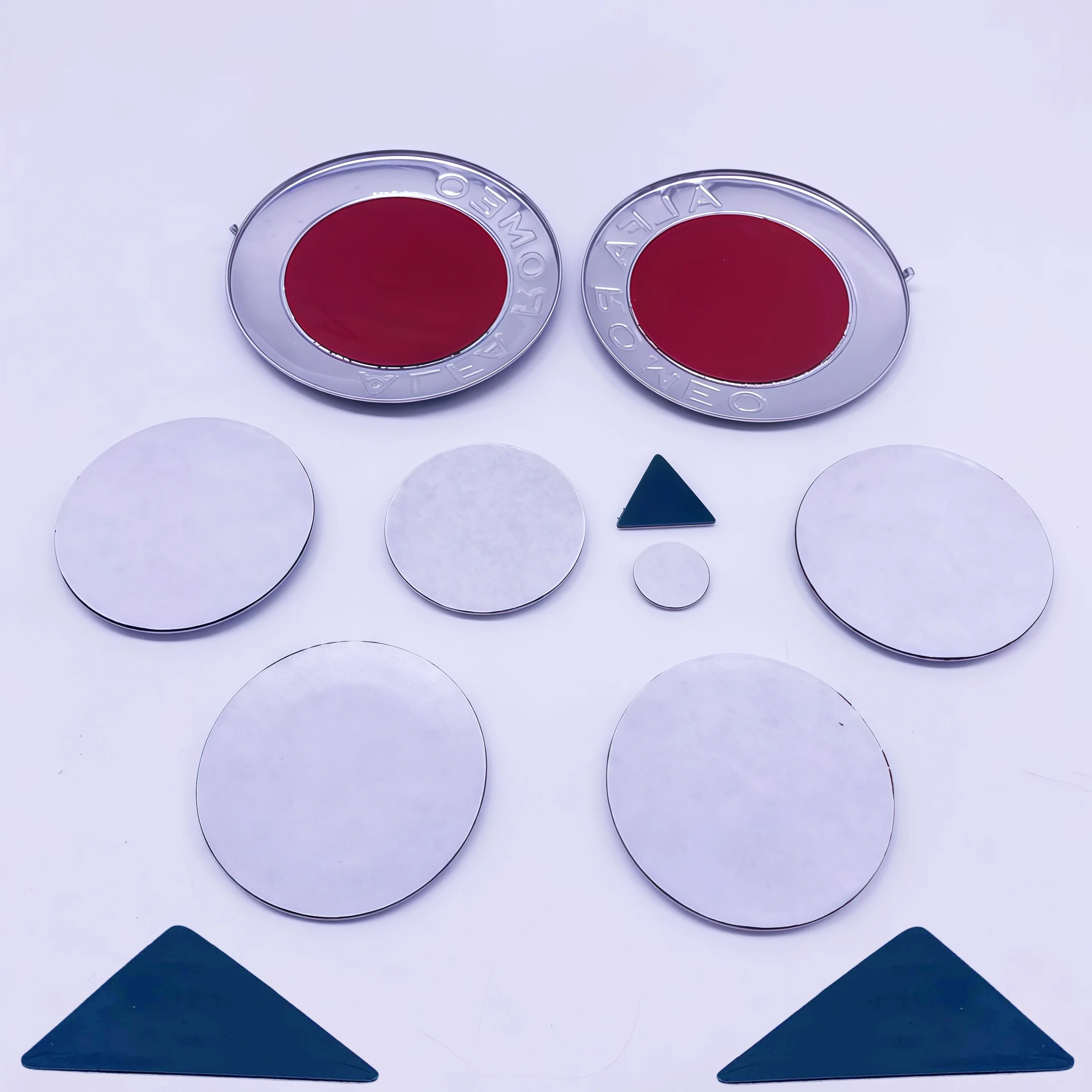 11Pc Car Steering Wheel & Front Hood Emblem Stickers - Multiple Sizes Available