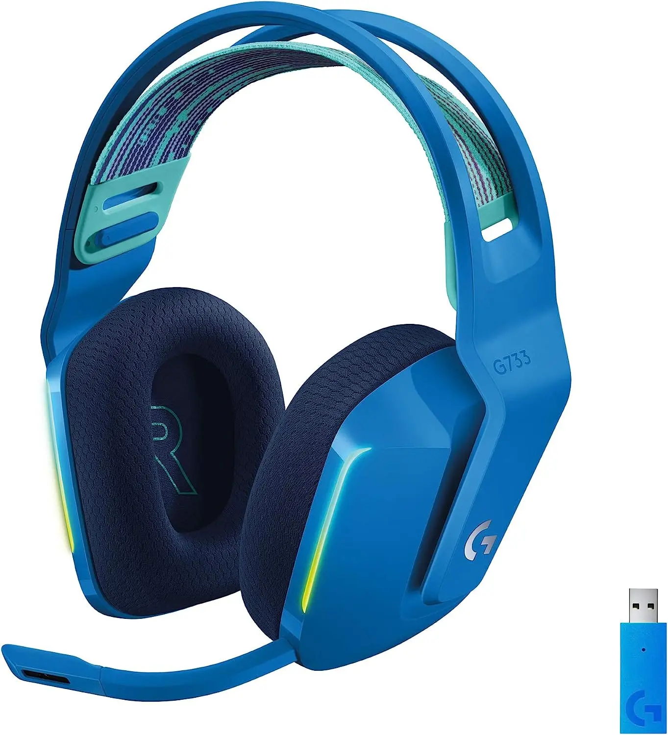 Logitech G733 LIGHTSPEED Wireless RGB Gaming Headset PRO-G DTS Headphone X  2.0 surround sound Suitable for computer gamers