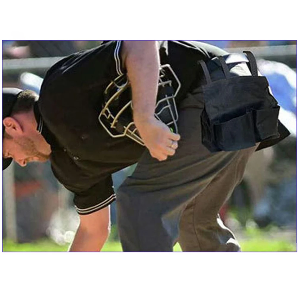 Durable Oxford Cloth Umpire Ball Bag for Baseball Softball Large Capacity Referee Bag, baseball umpire ball bag