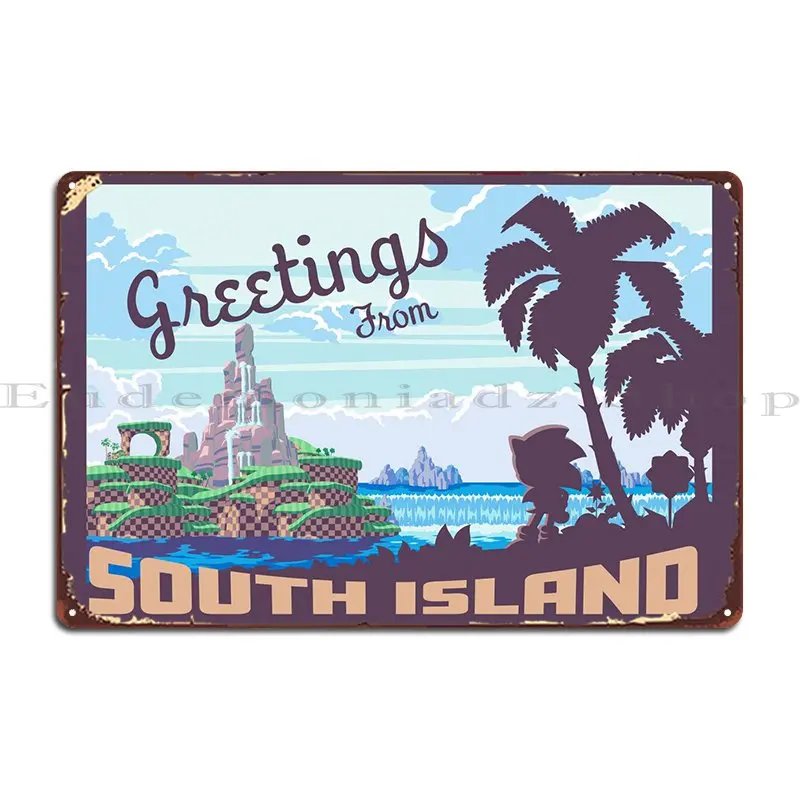 South Island Metal Signs Cave Wall Pub Printed Decoration Club Tin Sign Poster
