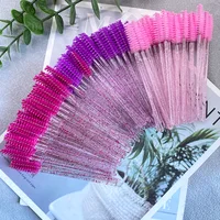 Zanse 300pcs Disposable Mascara Wands Eyelash Brush Spoolies for Eye Lash Extension, Eyebrow and Makeup Crystal Makeup Tool 1