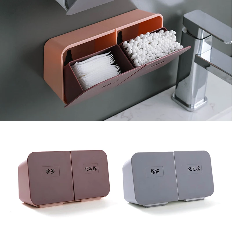 Distributeur De Coton Tige Contenant De Coton-tige Coton-tige Support Organisateur Professionnel Transparent Maquillage Distributeur Coton Tige