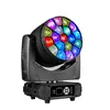 2pcs with case 19x40w Moving Head Light Projector Big Bee Eyes, 4 in 1 Zoom Wash Beam, Professional DJ Chang Stage Lighting, DMX 3
