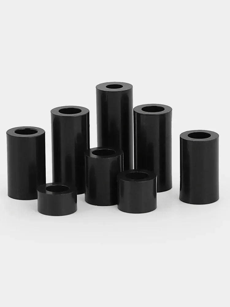 Nylon Flat Washers Nylon Industrial Plastic Round Tubes 70pcs M3 X (2-10mm) Nylon Spacers Standoff White Round Washers Kit Acrylic Industrial Plastic Round Rods Black Nylon Washers - View #4