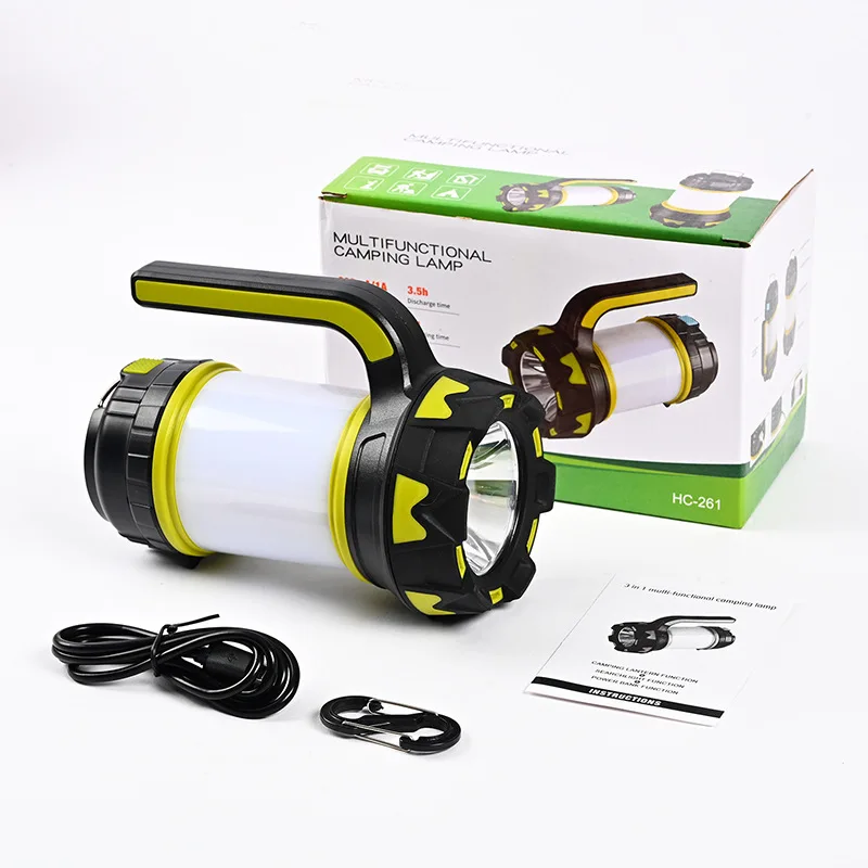 Description Picture 3 of itemCamp Lamp LED Camping Light USB Rechargeable Flashlight Dimmable Spotlight Work Light Waterproof Searchlight Emergency Lantern