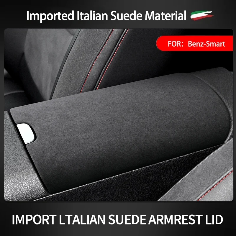 

Alcan tara Central Armrest Case Lid Cover Shell Panel For Mercedes Benz SMART Fortwo 1 BRABUS 1 Benz SMART Interior Accessories