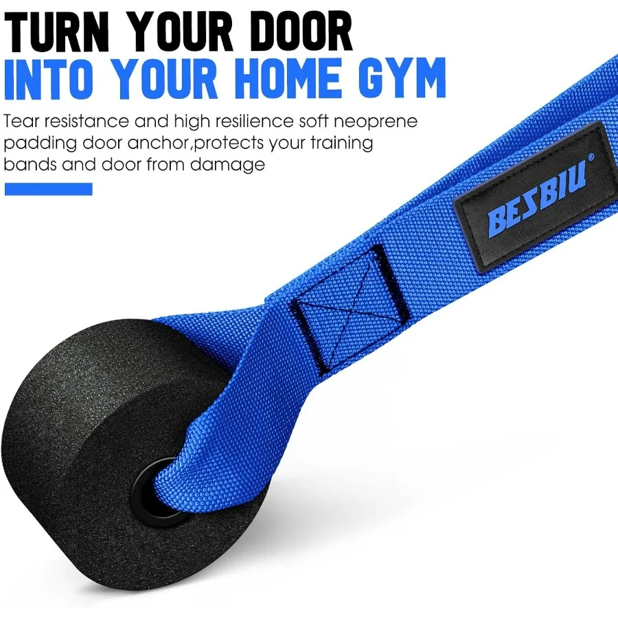 Heavy Resistance Bands for Working Out, 300lbs Exercise Bands Workout Bands with Handles, Door Anchor, Ankle Straps, Home Gym Wo