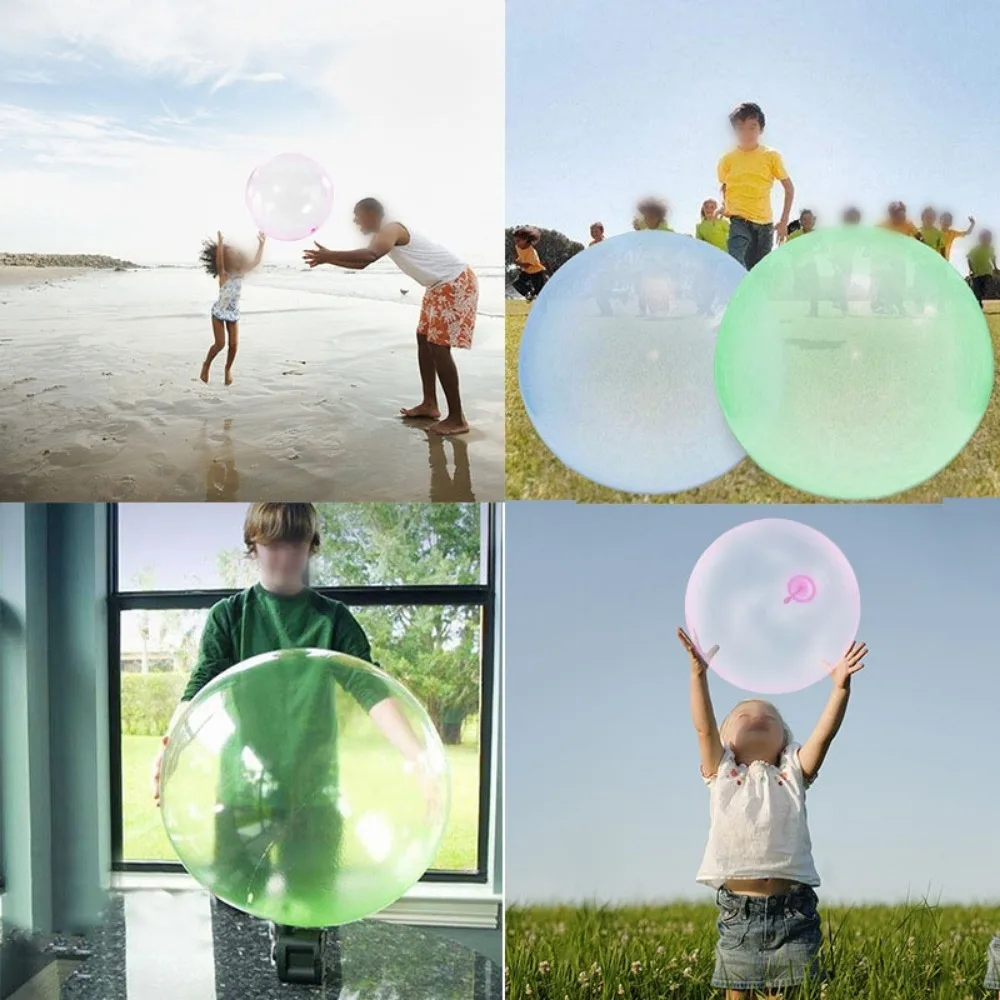 Water Filled Transparent Ball 130cm-40cm Birthday Party Balloon Toy Durable Non-leakable Children Outdoor Fun Game Bouncy Ball