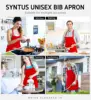 Custom Design Brand Logo Black Unisex Waiter Cooking Restaurant Pocket Printing Adjustable Hanging Neck Men Aprons for Woman 4