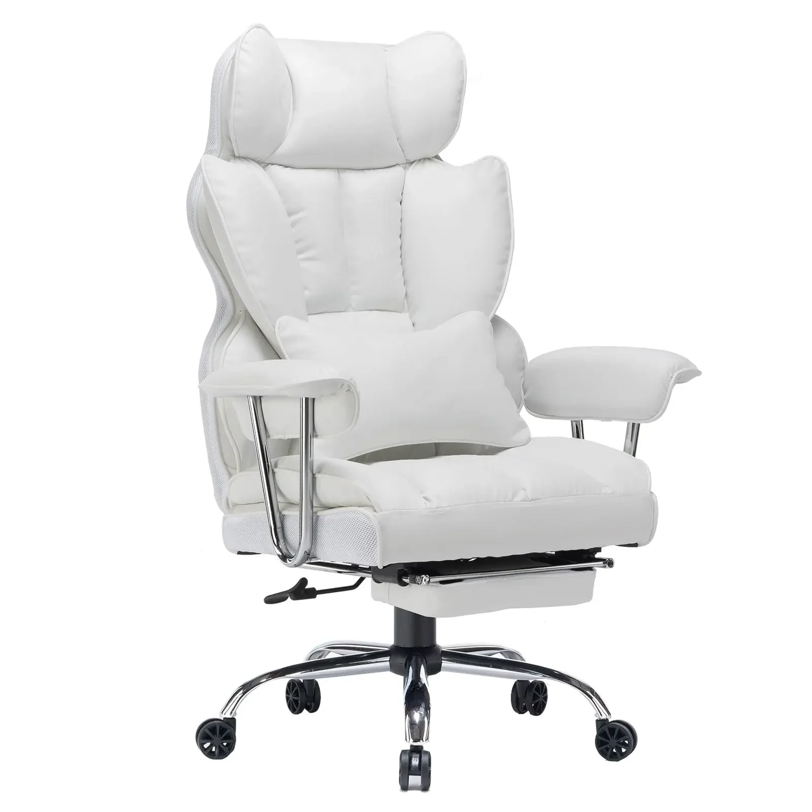 

Desk Office Chair 400LBS, Big and Tall Office Chair, PU Leather Computer Chair, Executive Office Chair with Leg Rest and Lumbar